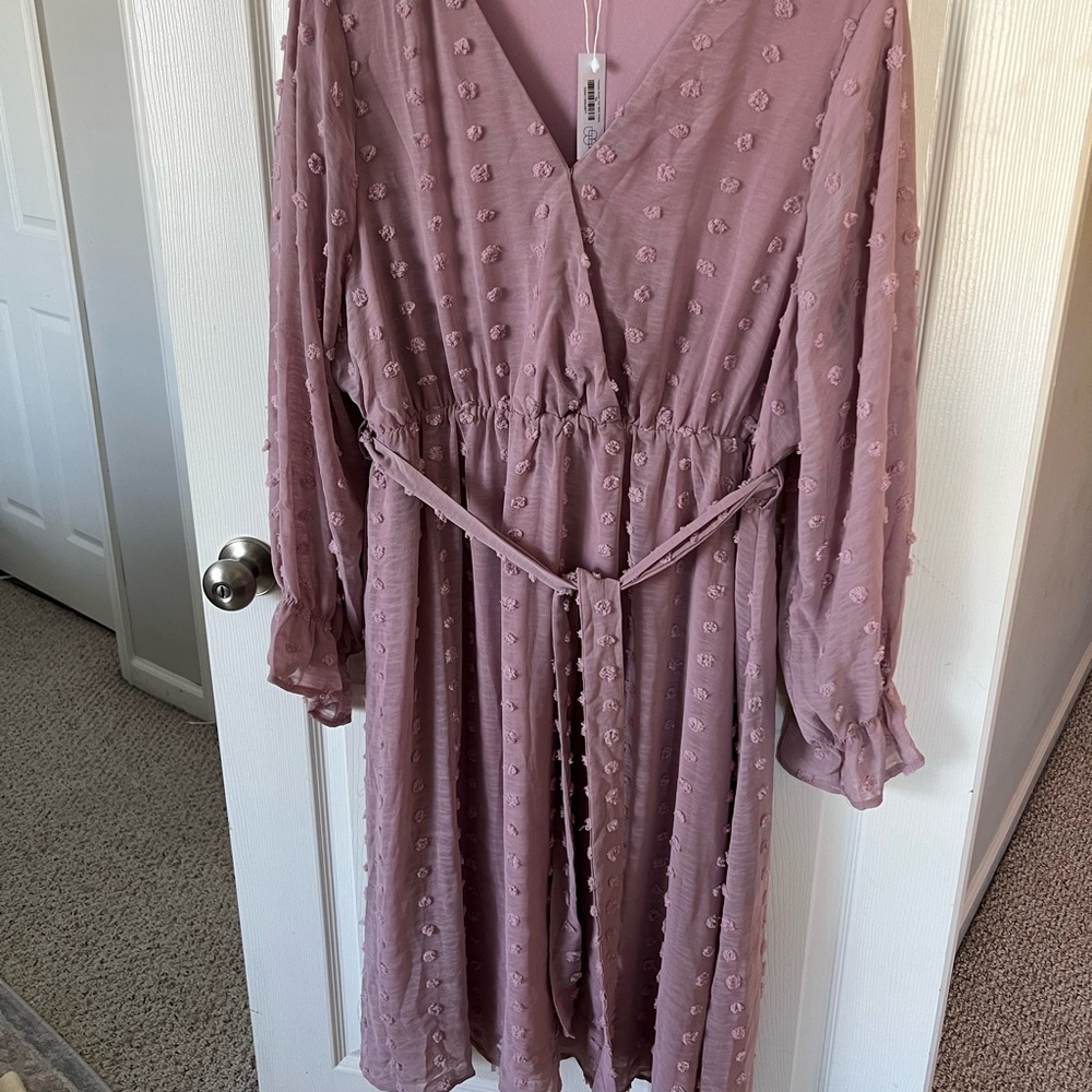 Beautiful NWT blush midi-dress size 3X